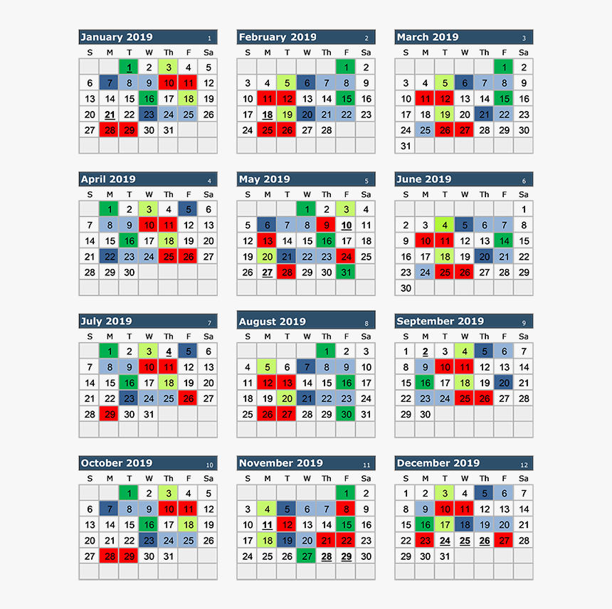 Government Pay Calendar 2019, HD Png Download
