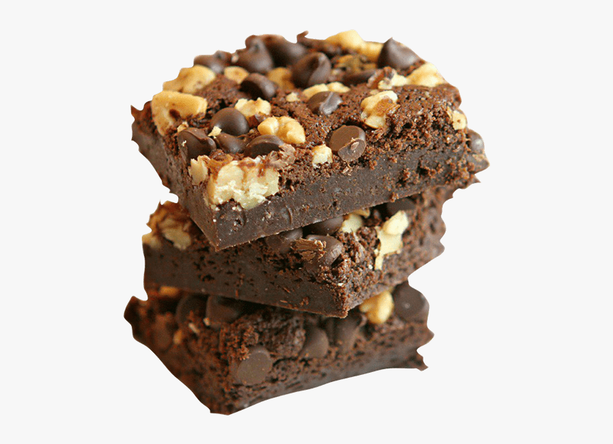 Food,chocolate Bar,rocky Road,snack - Walnut And Chocolate Chip Brownies, HD Png Download