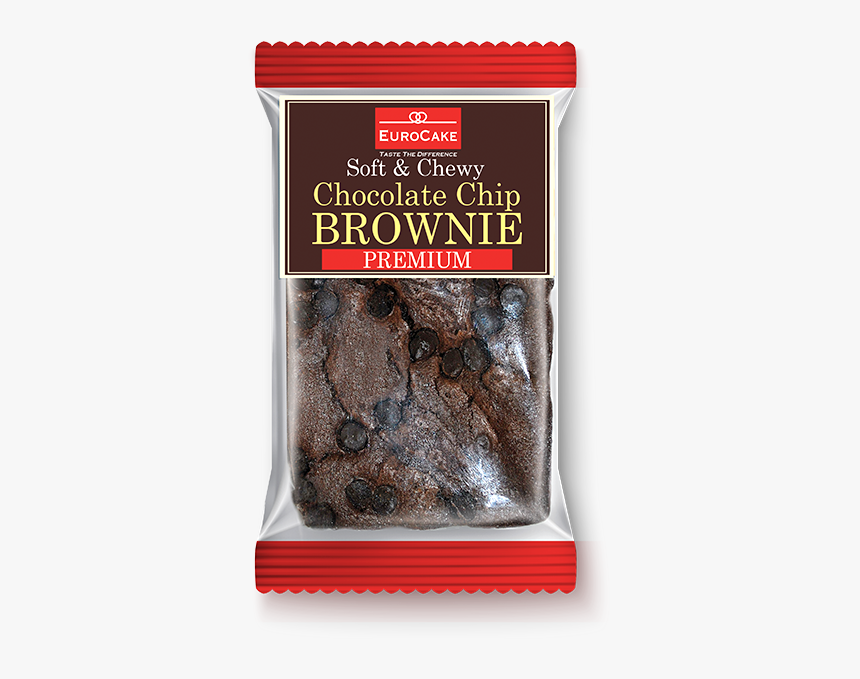 Premium Chocolate Chip Brownie - Euro Cake Soft And Chewy Chocolate Chip Brownie, HD Png Download