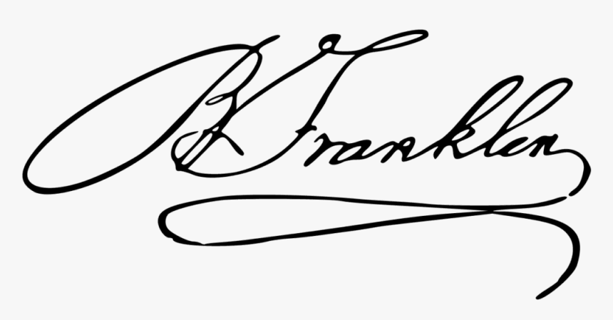Benjamin Franklin In Cursive, HD Png Download , Transparent Png Image ...