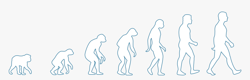 Evolution Of Man Cycling, HD Png Download