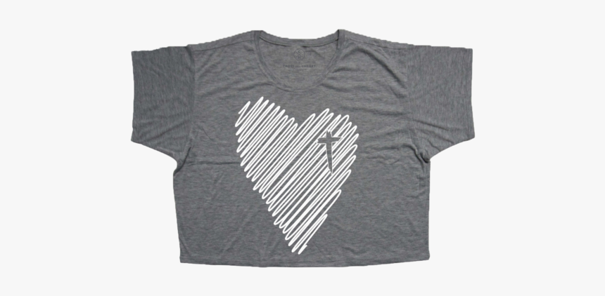 Scribble Heart Boxy Tee - Long-sleeved T-shirt, HD Png Download