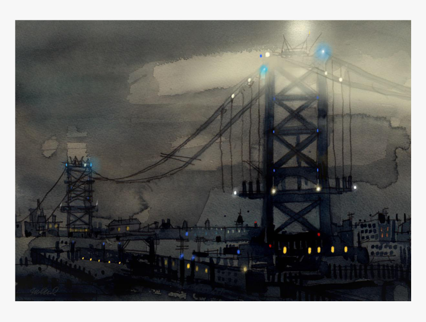 Ben Franklin Bridge Png - Transporter Bridge, Transparent Png