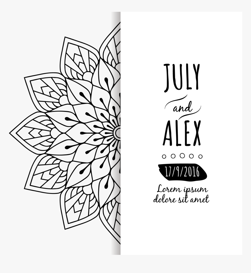 Flower Wedding Euclidean Vector Invitation Mandala - Poster, HD Png Download