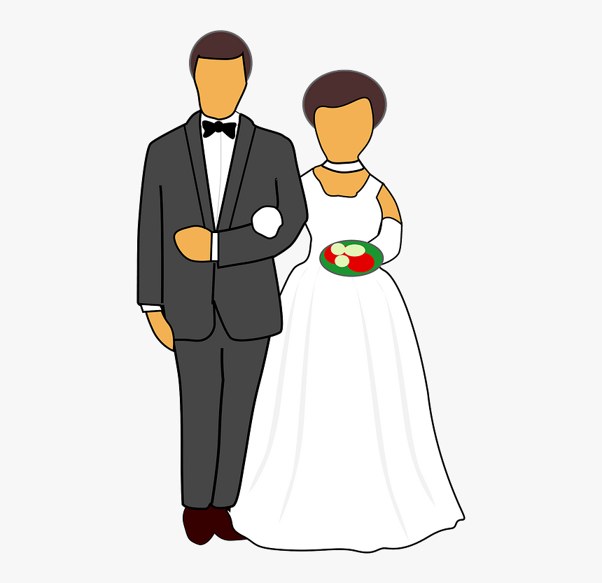 Bride And Groom Clipart, HD Png Download