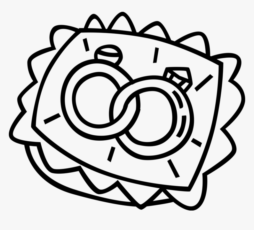 Vector Illustration Of Wedding Band Rings On Velvet - Vector Wedding Rings Pillow, HD Png Download
