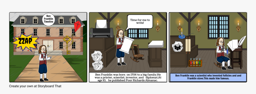 Benjamin Franklin Timeline, HD Png Download