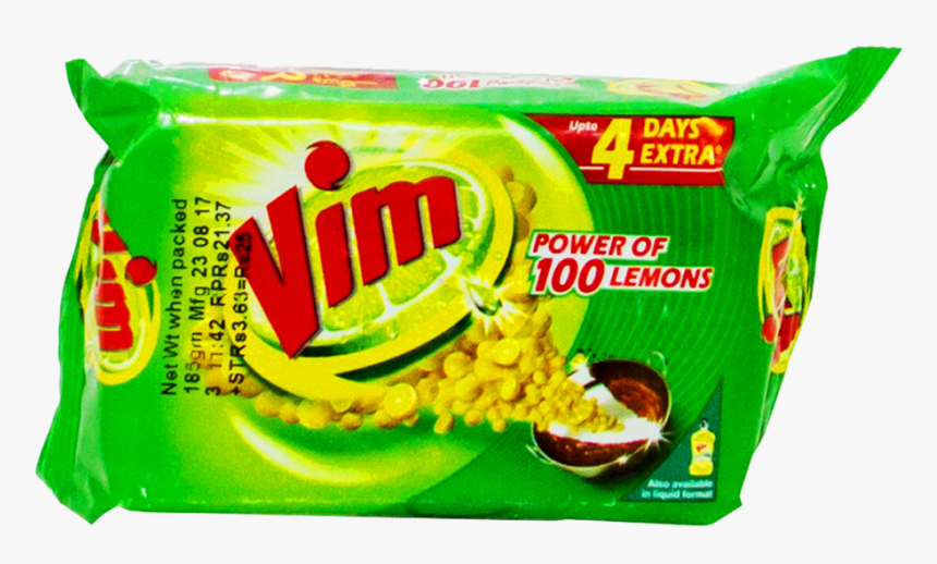 Vim Dishwash Bar Lemon & Pudina 2in1 185 Gm - Vim Dishwash Bar 125 G, HD Png Download