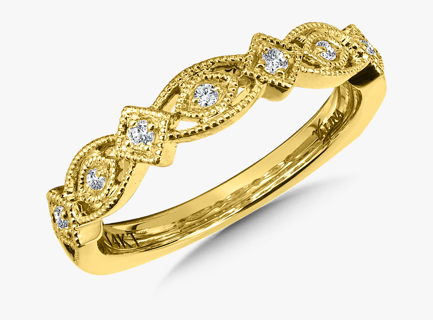 Valina Stackable Wedding Band In 14k Yellow Gold - Wedding Ring, HD Png Download