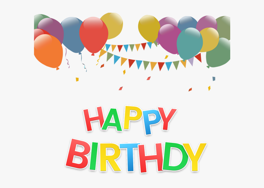 Happy Birthday Text Effect With Balloon Png And Psd, - Happy Birthday Для Фотошопа, Transparent Png
