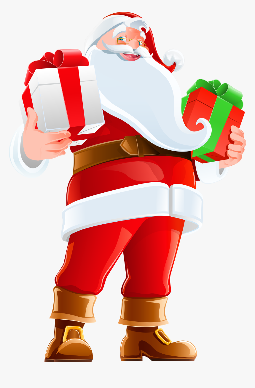 Christmas Png Santa - Cartoon, Transparent Png