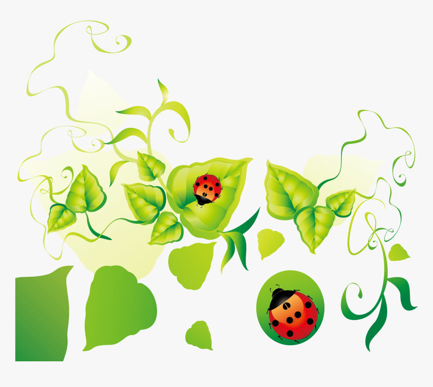 Green Leaves Clipart Border Design Png - Eco Vector, Transparent Png