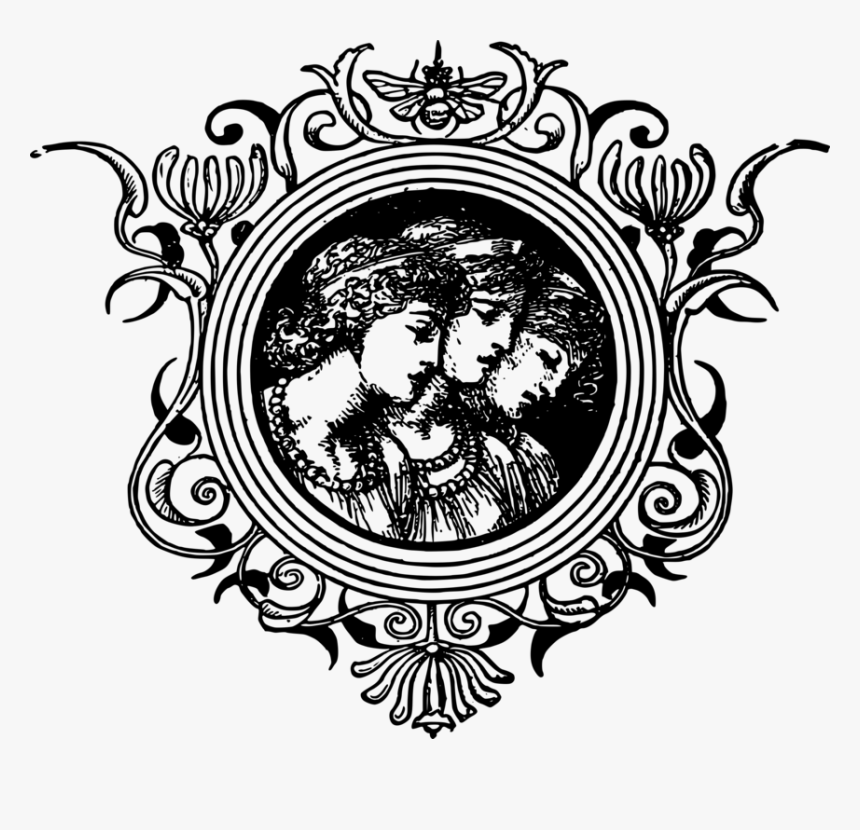 Visual Arts,flower,art - Round Vintage Frame Png, Transparent Png
