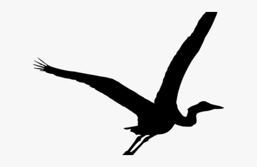 Heron Silhouette - Transparent Heron Silhouette, HD Png Download