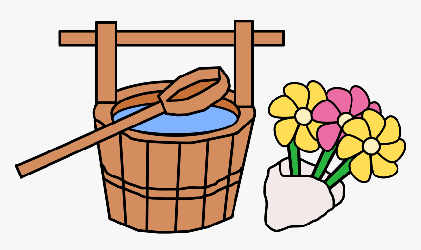 Bucket And Flowers - Flower Bouquet, HD Png Download