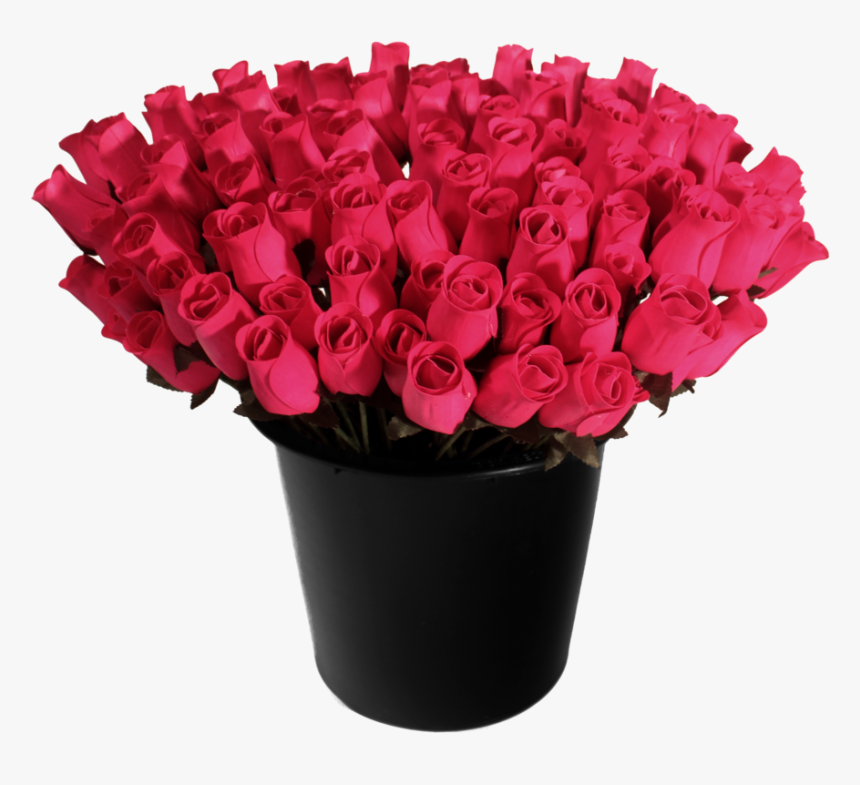 Wooden Rose Floral Display Bucket, HD Png Download