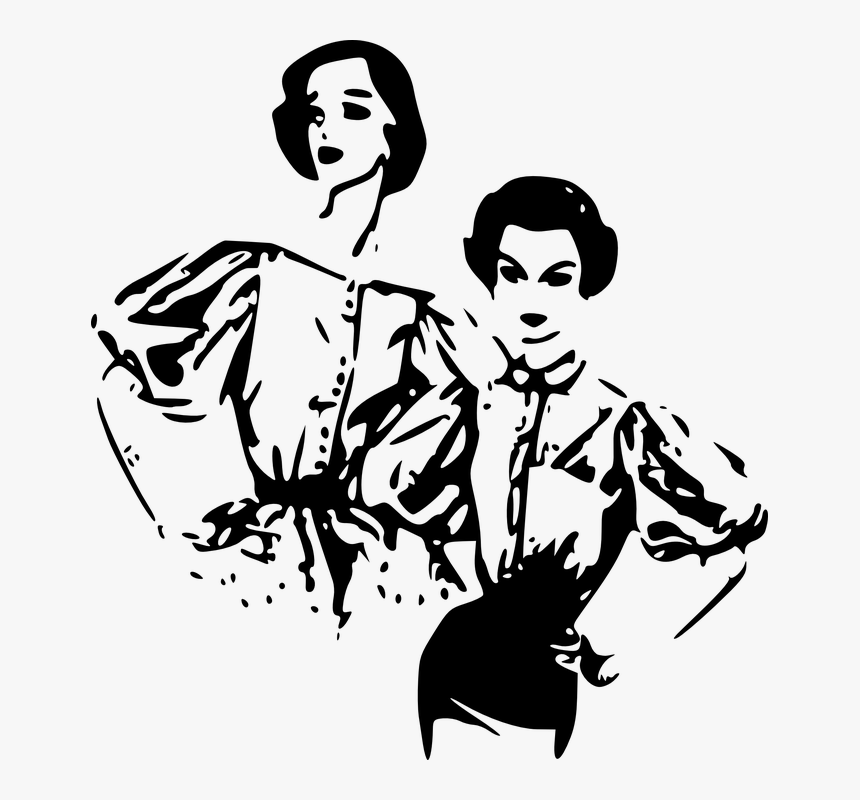 Woman, Fashion, Clothing, Women, Show, Clothes, Dress - Vintage Clothing Clip Art, HD Png Download