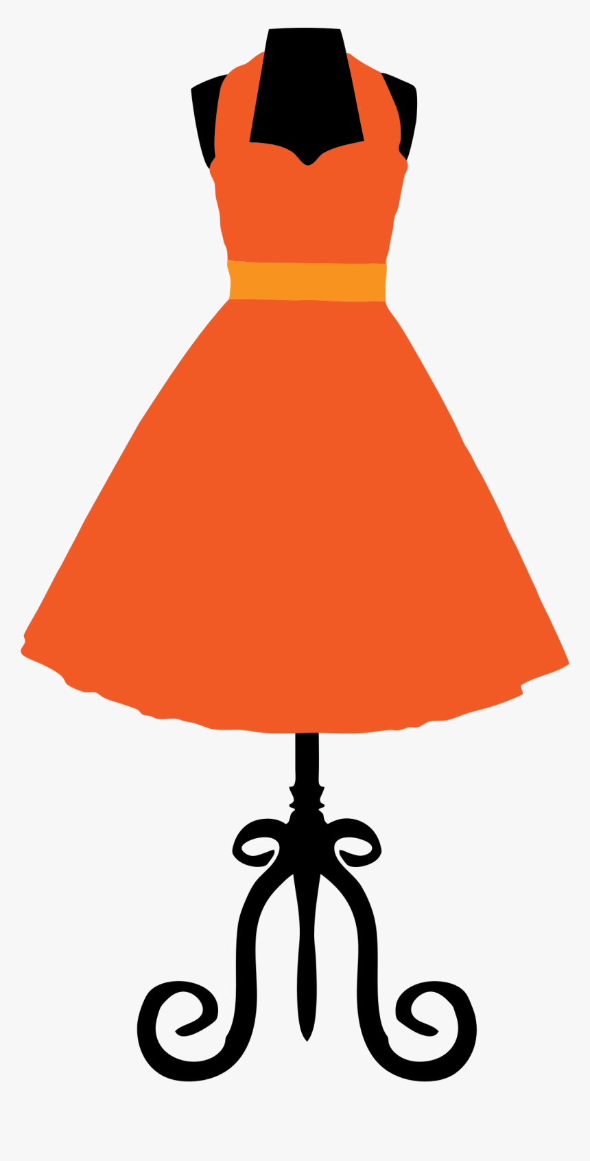 Clipart - Vintage Dress Clipart, HD Png Download