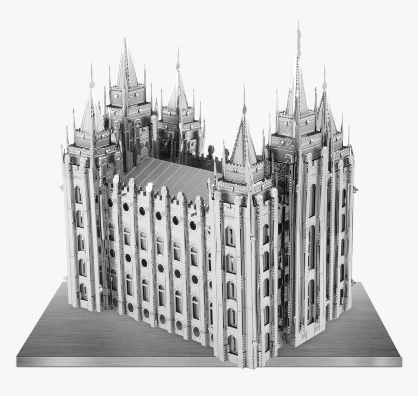 Salt Lake Temple Metal Lighthouse Of Alexandria Building - Salt Lake Temple As Metal Model, HD Png Download
