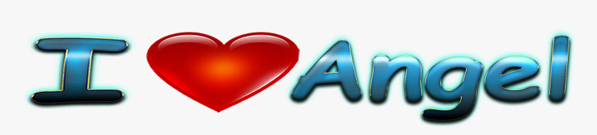 Angel Love Name Heart Design Png - Name Angel In A Heart, Transparent Png