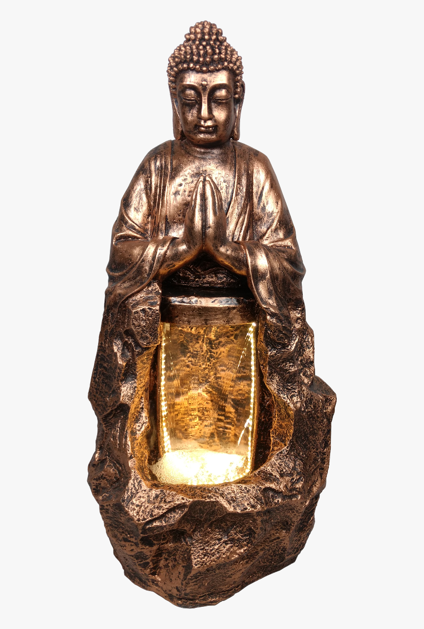 Namaskar Lord Buddha Decorative Water Fountain For - Statue, HD Png Download