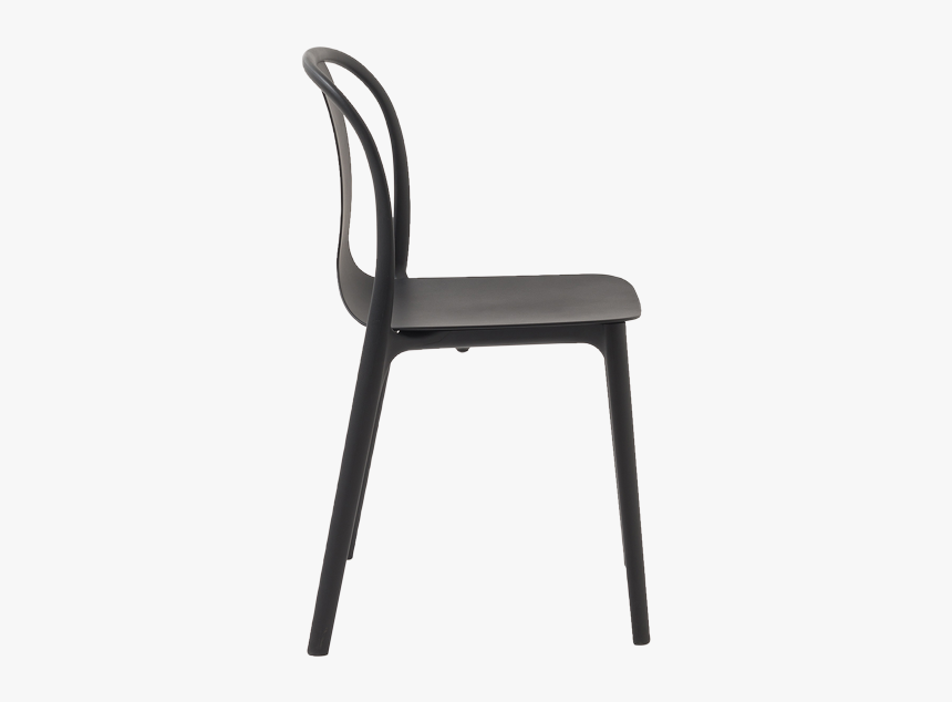 Vitra Belleville Plastic Chair Deep Black - Chair, HD Png Download