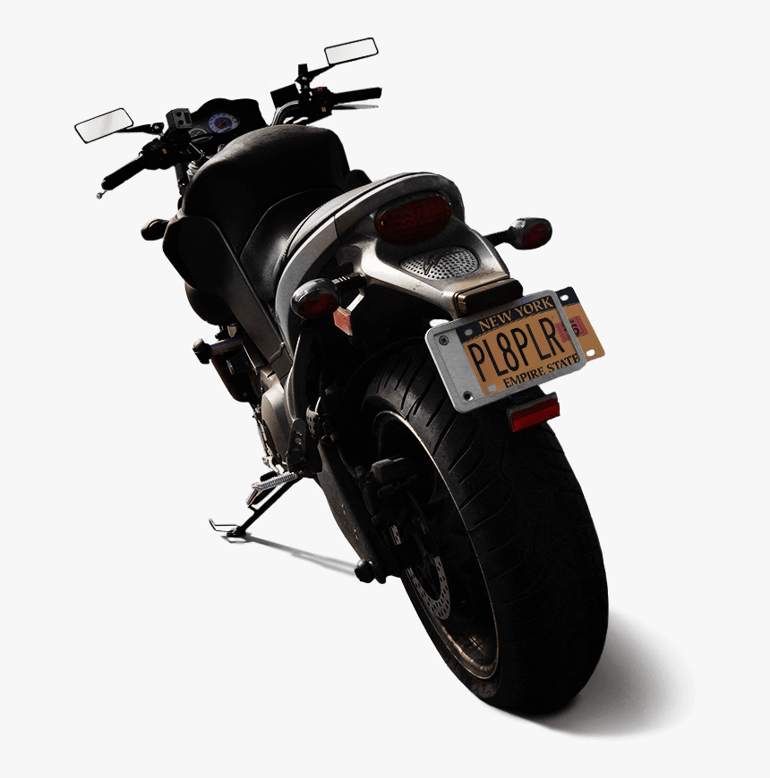 Bike With Platepuller - New York Motorcycle Plate, HD Png Download