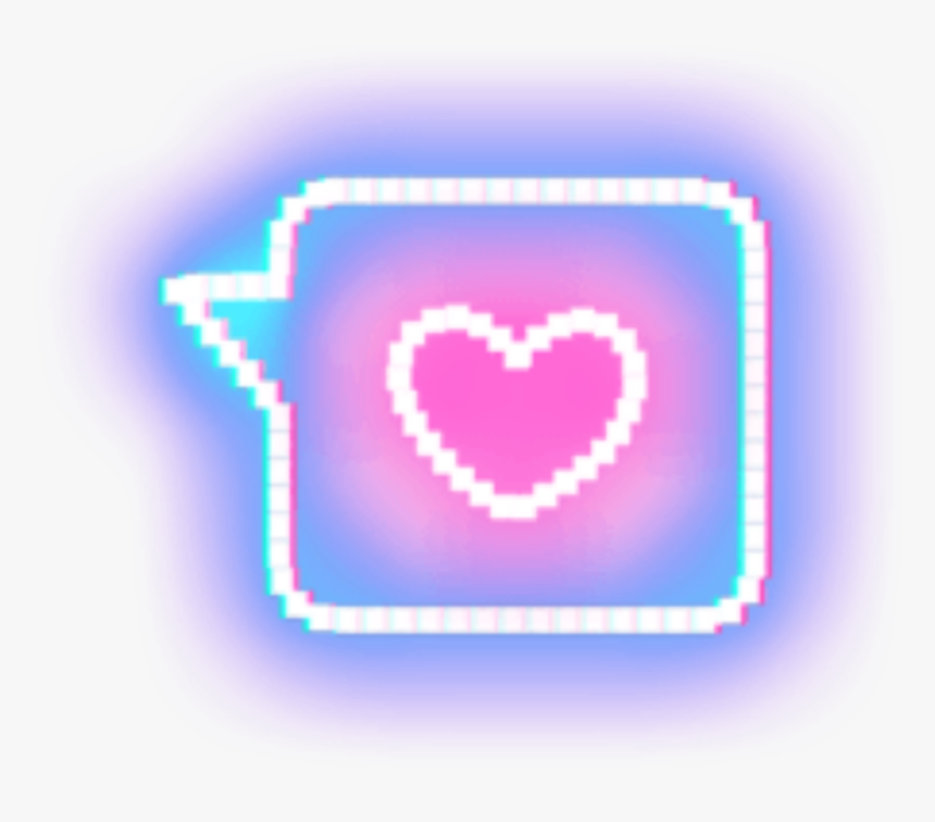 Transparent Background Neon Heart Png, Png Download