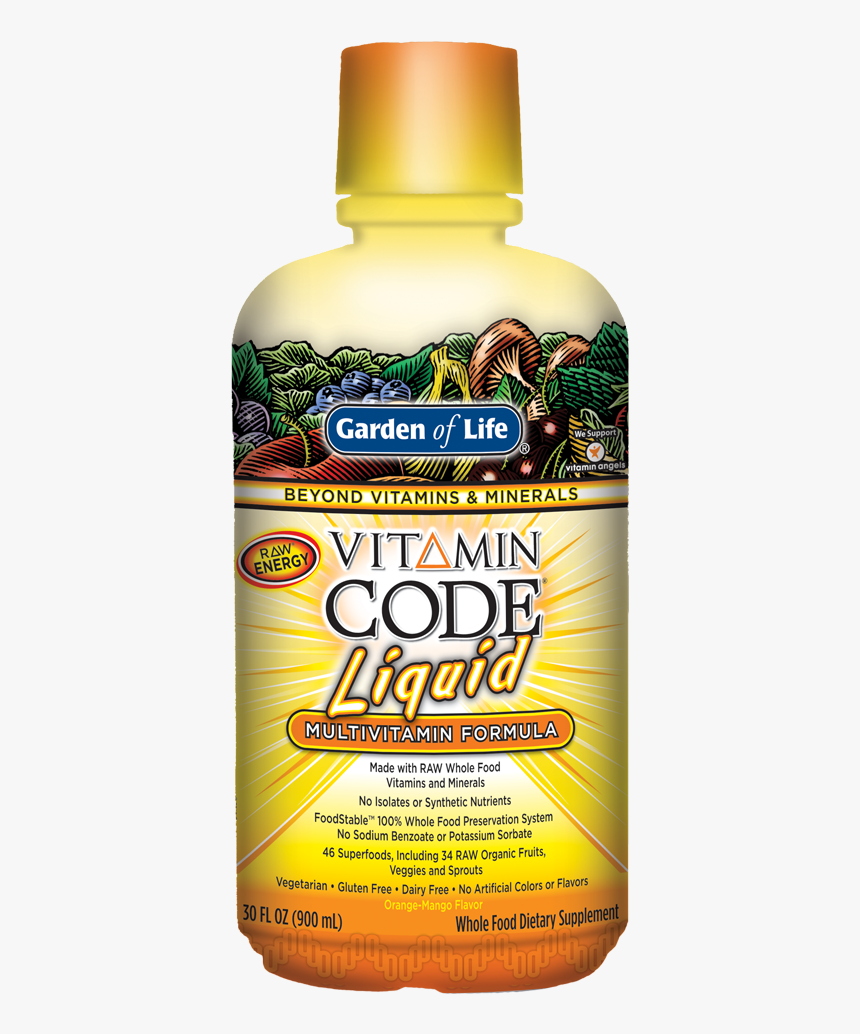 Vitamin Code® Liquid Multivitamin Orange Mango - Liquid Vitamins, HD Png Download