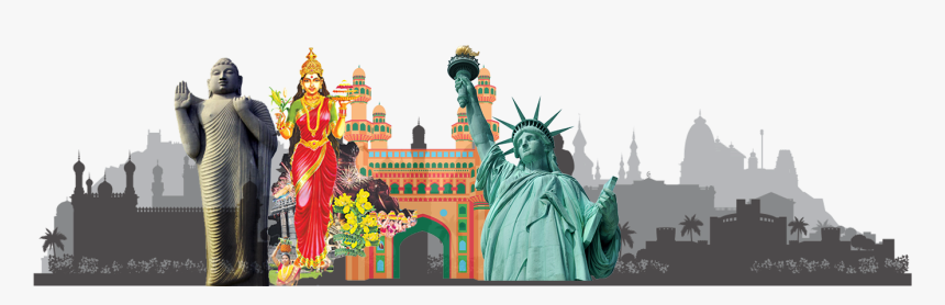 India City Silhouette, HD Png Download