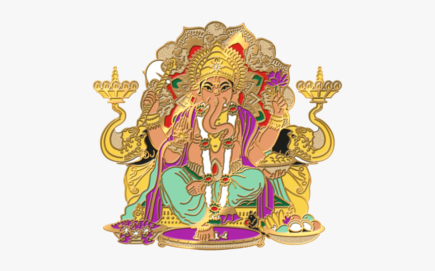 Ganesh Pin - Illustration, HD Png Download