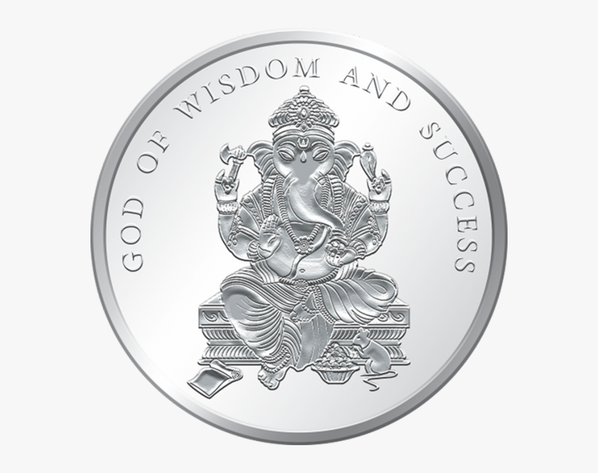 Transparent Coins Png - Lord Ganesh Silver Coin, Png Download