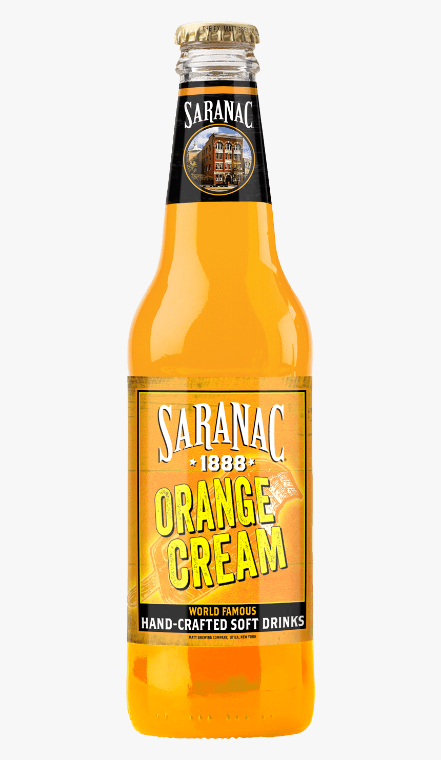 Saranac 1888 Orange Cream Soda Bottle - Saranac Orange Cream, HD Png Download