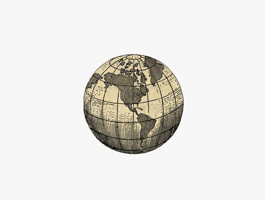 Earth Globe Map World Tattoo Free Download Png Hd Clipart - Globe World Tattoo Design, Transparent Png