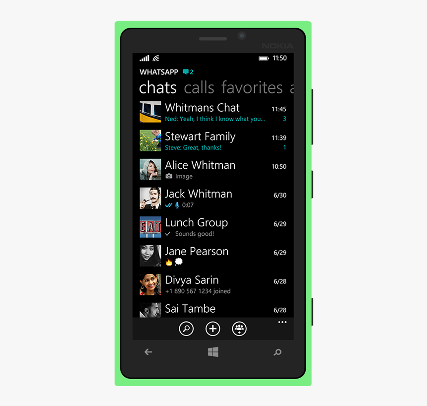 Whatsapp En Microsoft Mobile, HD Png Download
