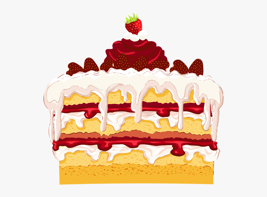 Strawberry Cake Png Clipart - Strawberry Cake Clip Art, Transparent Png