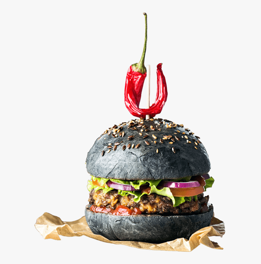 Hamburger Black, HD Png Download