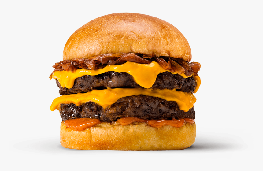 Double Cheese Burger - Double Decker Burger Png, Transparent Png