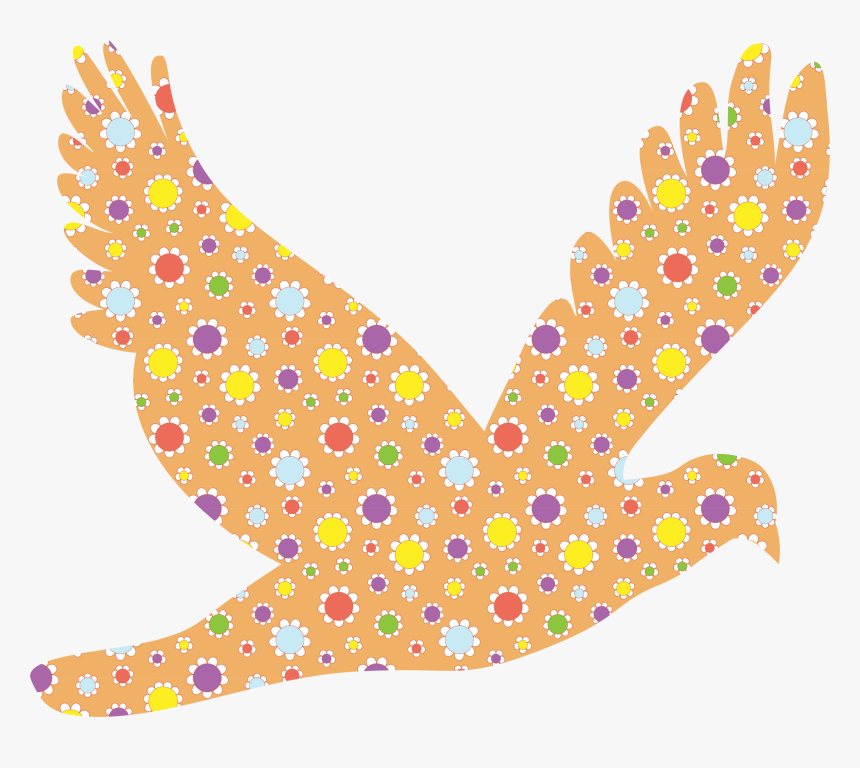 Dove Silhouette Clip Art - Red Bird Flying Transparent, HD Png Download