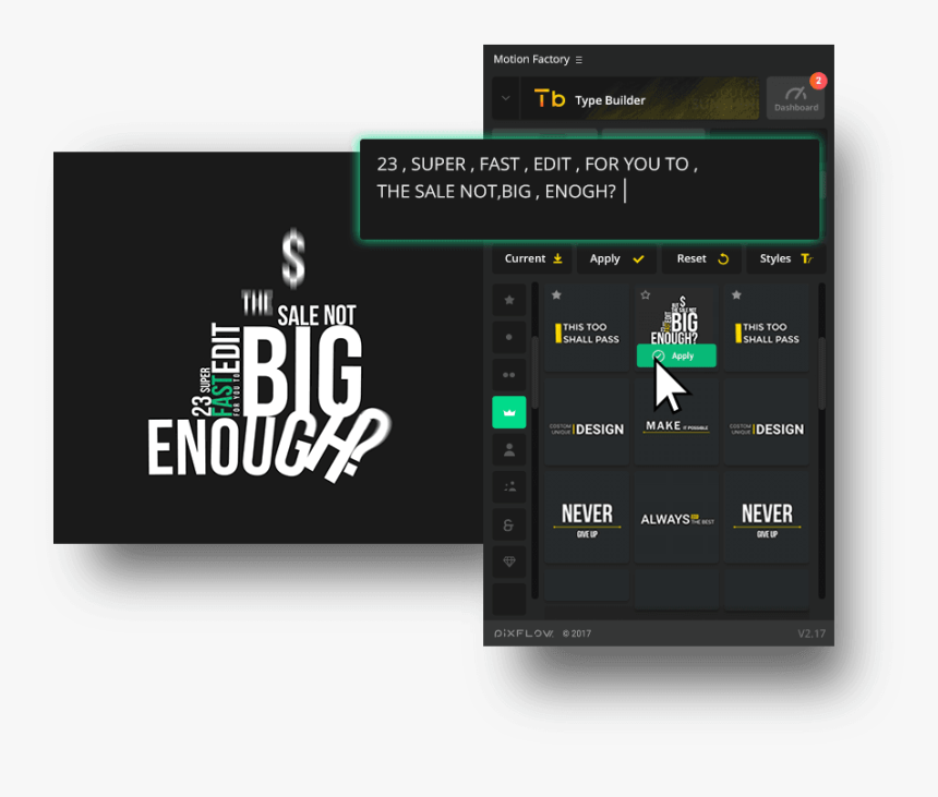 Type Builder Ui - Motion Plugins After Effects, HD Png Download