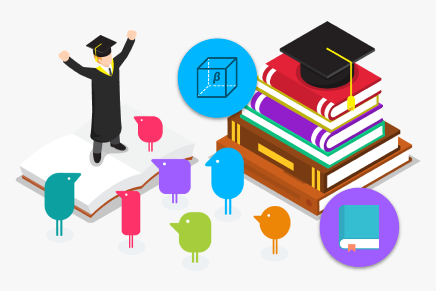 Graphic Showing Texthelper Icons With A Graduate Who - Higher Education, HD Png Download