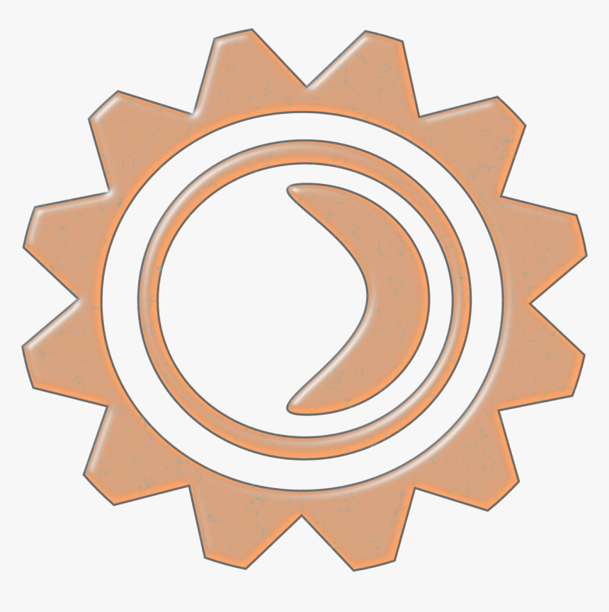 Wheel Machine Gears Cog Png Image - Orange, Transparent Png