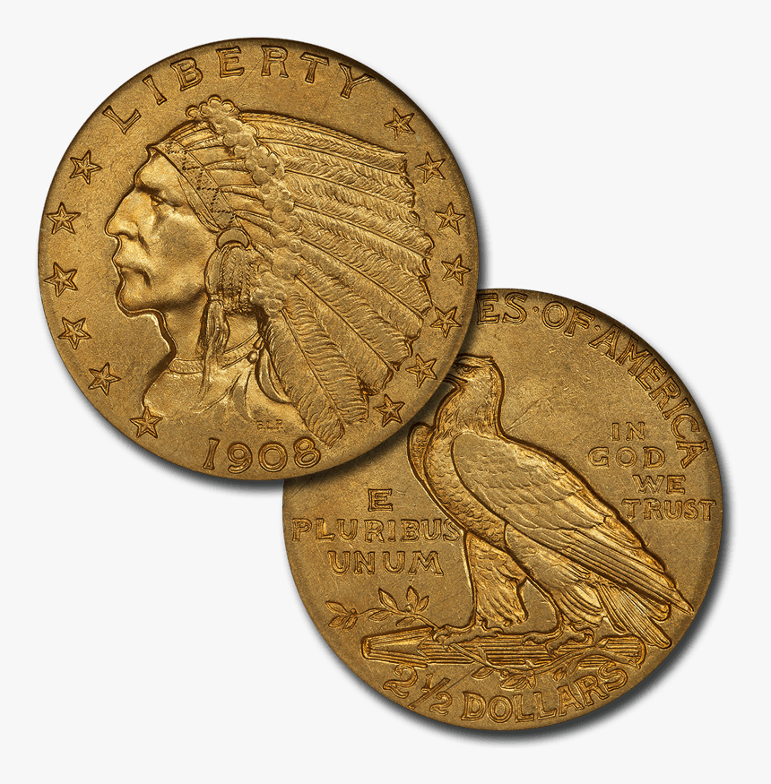 Indian Gold Coin Png - Indian Head, Transparent Png