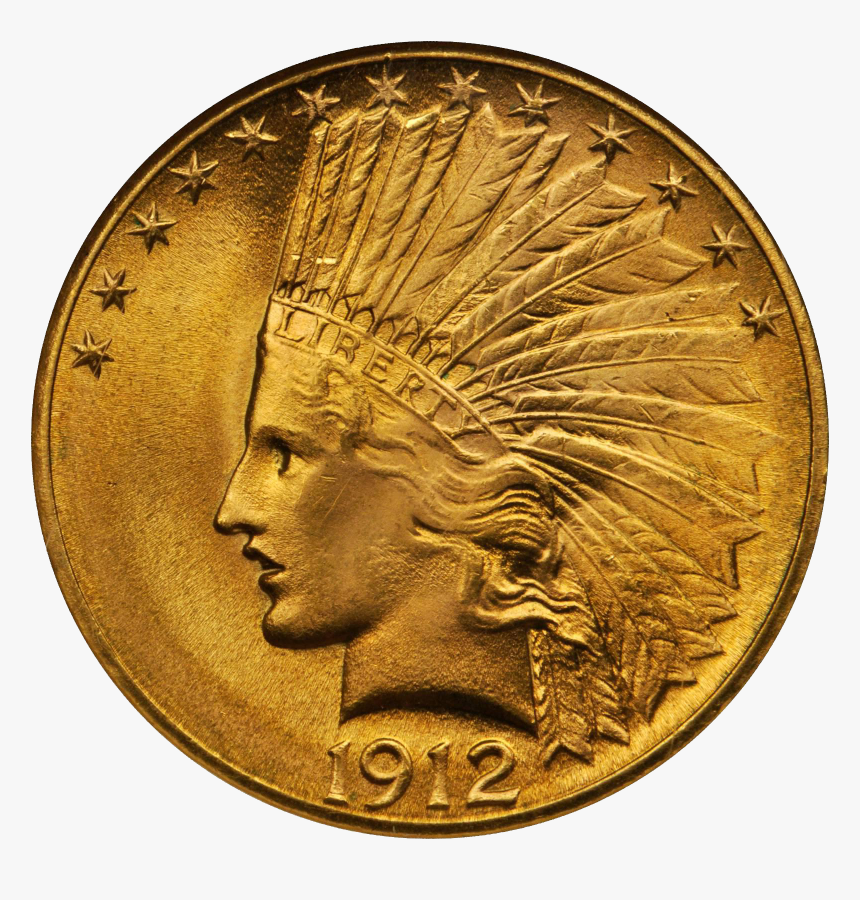 1908 Gold Indian Head Coin, HD Png Download