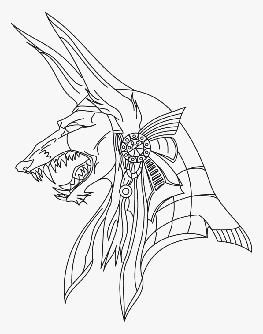 Anubis Drawing, HD Png Download