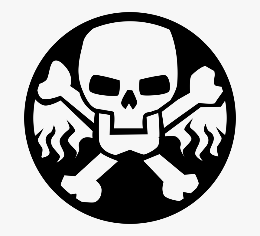 Vector Illustration Of Skull And Crossbones Identify, HD Png Download