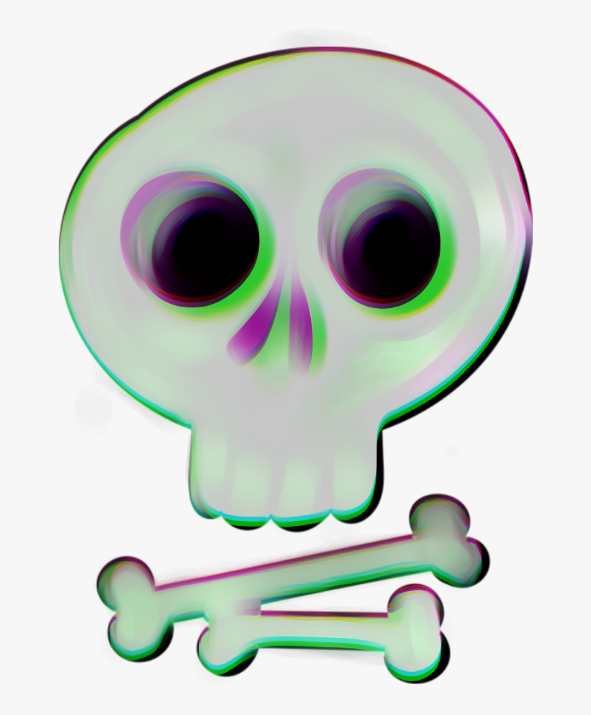 #skull #crossbones #halloween #diadelosmuertos #skeleton, HD Png Download