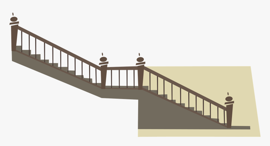 Houses Clipart Staircase - Stairs Going Down Cartoon, HD Png Download