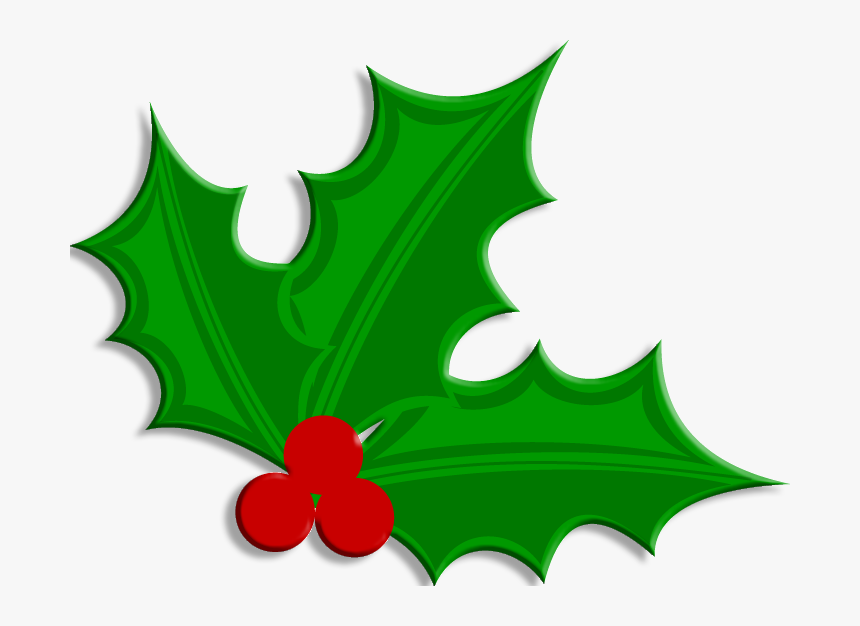 Transparent Holly Leaf Png - Transparent Background Holly Clip Art, Png Download