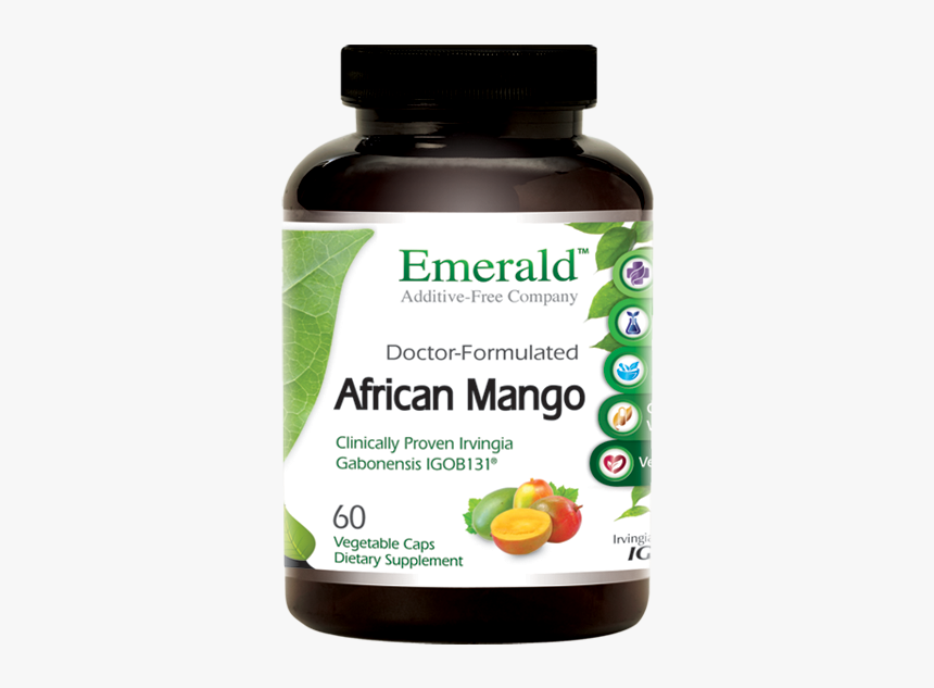 Emerald African Mango Bottle - Bitter Melon Supplement, HD Png Download